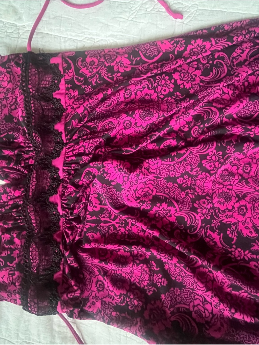In Bloom Hot Pink and Black Slip - Picture 11 of 14